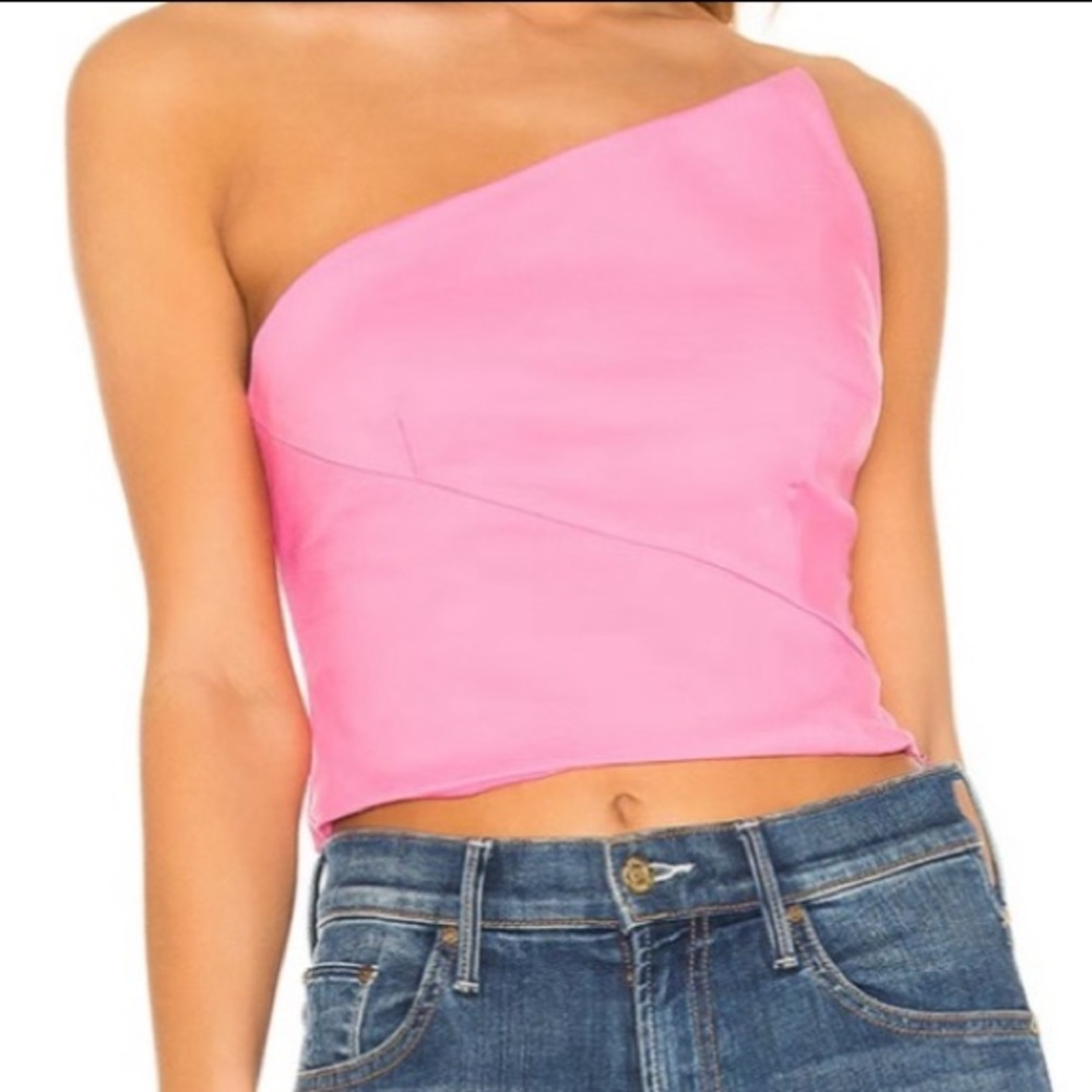 Strapless Top in Hot Pink